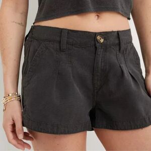 NWT Aerie Pleated Utility Shorts, Smoked Gray, Size M
